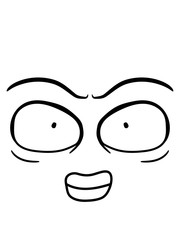 mund grinsen glücklich große augen erstaunt comic cartoon lustig anime clipart