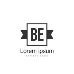 Initial BE Letter Logo Template Design