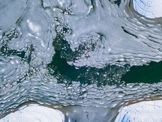 Frozen Lake Cerknica (Cerknica Polje, Cerkniško polje, Cerkniško jezero) in Slovenia