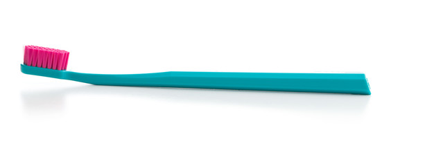 One colorful toothbrush.