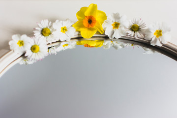 Mirror with Spring Flowers