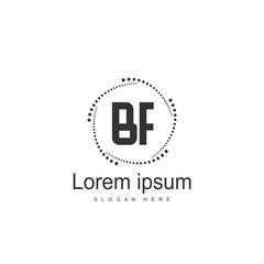 Fototapeta premium Initial BF Letter Logo Template Design