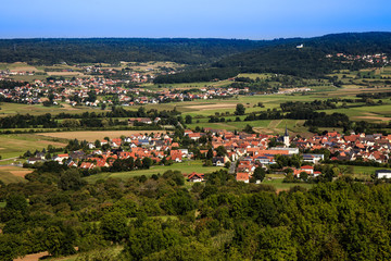 Fototapeta na wymiar German Hill Landscape in Summer