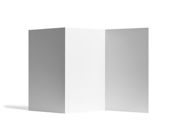 folded leaflet white blank paper template book