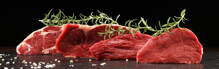 Steak raw. Barbecue Rib Eye Steak, dry Aged Wagyu Entrecote Steak.