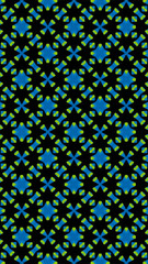 Ornate geometric pattern and abstract colored background