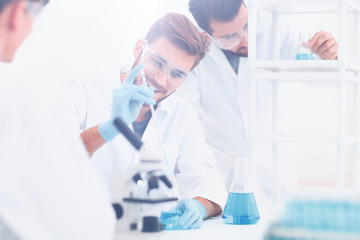 Fototapeta premium background image science team in the lab