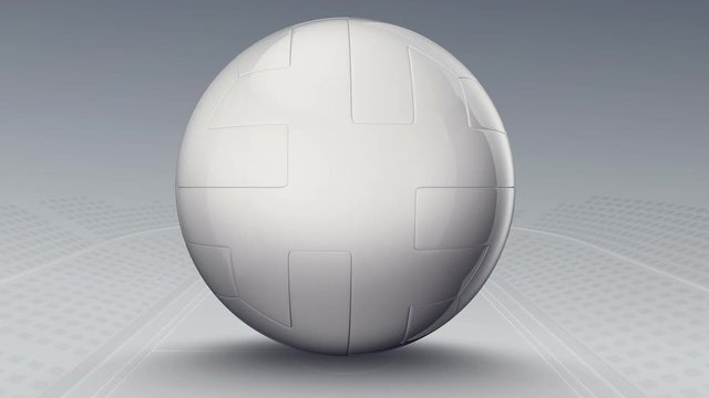 White Soccer Ball Background loop