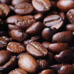 studio macro coffee beans