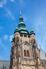 Obraz premium Details of the facade of the Metropolitan Cathedral of Saints Vitus, Wenceslaus and Adalbert in Prague