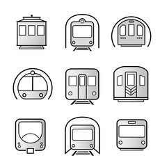 Subway metro icon set. Vector elements. Can use for your design, interface, website, infographic and etc. EPS10.