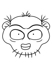 kopf gesicht grinsen glücklich große augen erstaunt comic cartoon lustig anime clipart