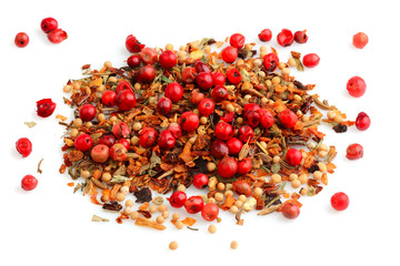 Spices isolated closeup.