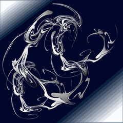 Doodles on a dark background. Interesting combination. A picture with a secret. Idea. Eps10 vector.