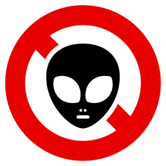 宇宙人禁止マーク
