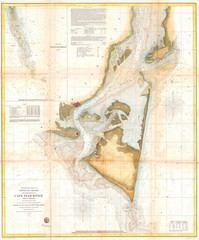 1857, U.S.C.S. Map of Cape Fear, North Carolina