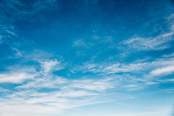 Naklejka na ściany i meble blue sky with white clouds full frame