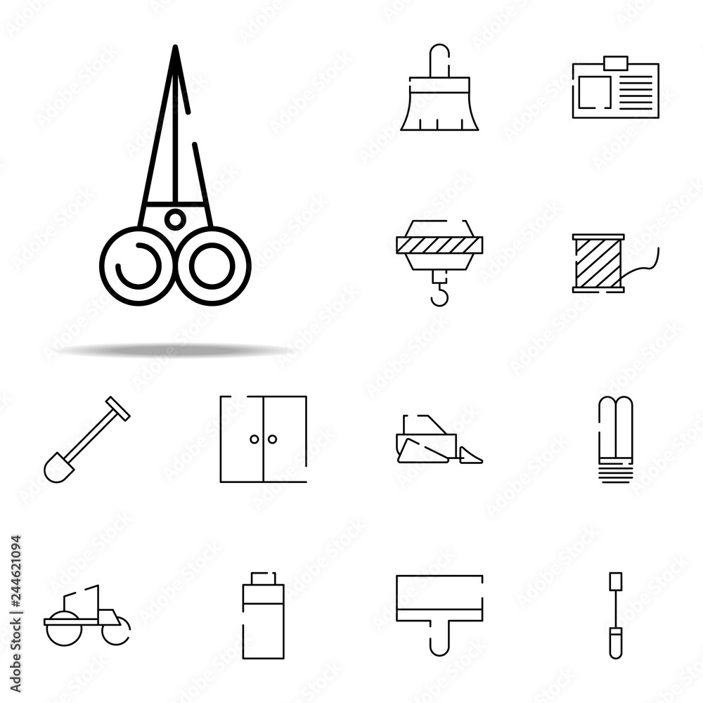 Poster scissors icon. construction icons universal set for web and mobile