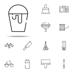 bucket of paint icon. construction icons universal set for web and mobile