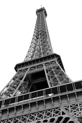 Parigi France Eiffel Tower On white