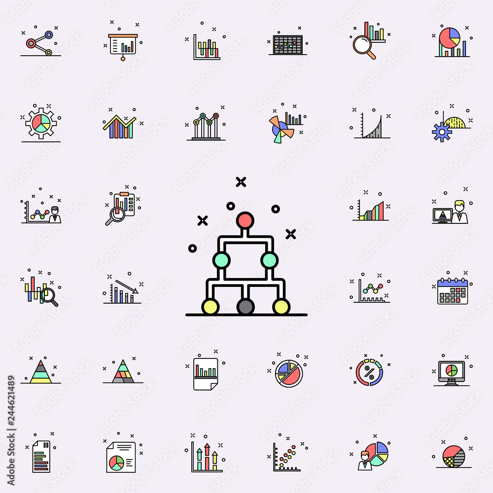 Poster business structure colored icon. business charts icons universal set for web and mobile