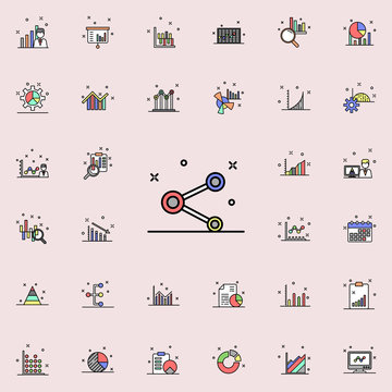 graphic report colored icon. Business charts icons universal set for web and mobile © Anar