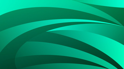 Abstract background of curved lines in light green colors
