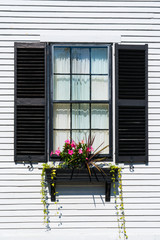 Fototapeta na wymiar Colonial Style Exterior Window on House