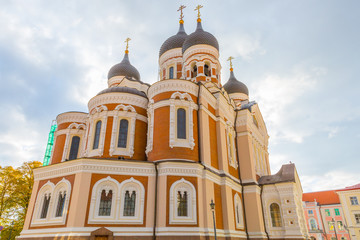 Fototapeta na wymiar Europe, Eastern Europe, Baltic States, Estonia, Tallinn. old town, Alexander Nevsky Cathedral.