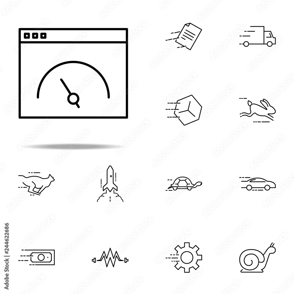 Poster high speed internet icon. speed icons universal set for web and mobile