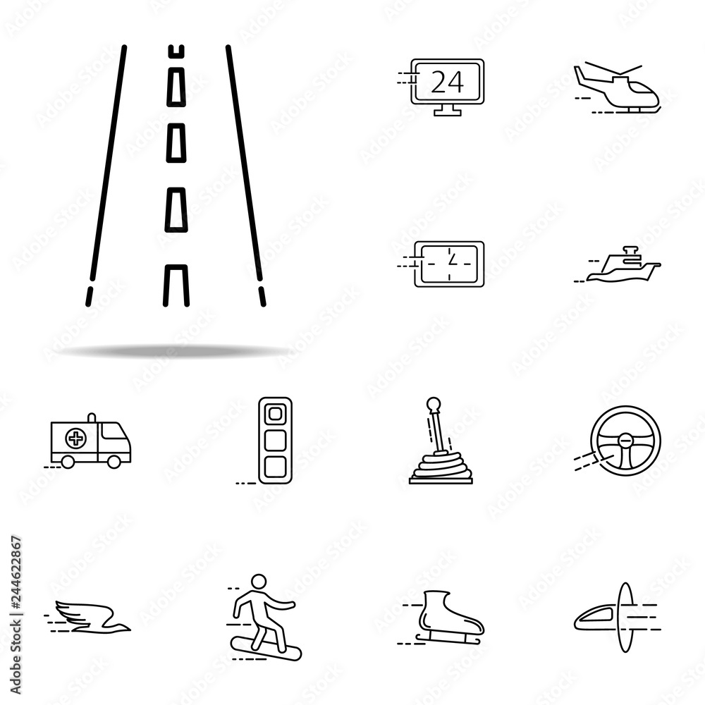 Poster track icon. speed icons universal set for web and mobile