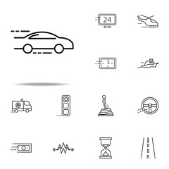 car at speed icon. Speed icons universal set for web and mobile