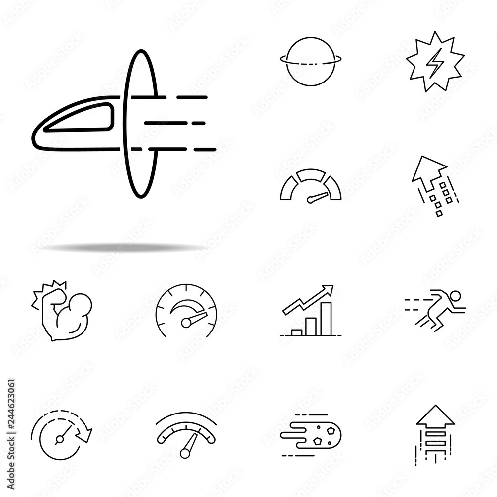 Poster high-speed train icon. speed icons universal set for web and mobile