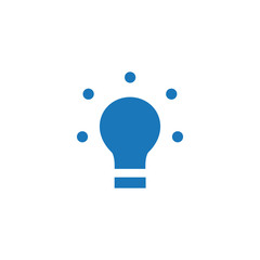 LED, light bulb flat icon, Vector illustration isolated on white background.