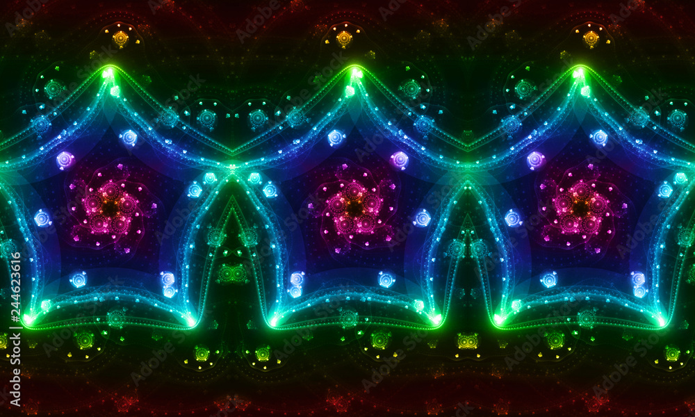 Poster artistic abstract fractal element pattern for art purpose.