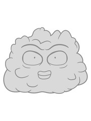 gesicht lustig grinsen wolle wolke haufen staub himmel flusen clipart sahne comic cartoon design