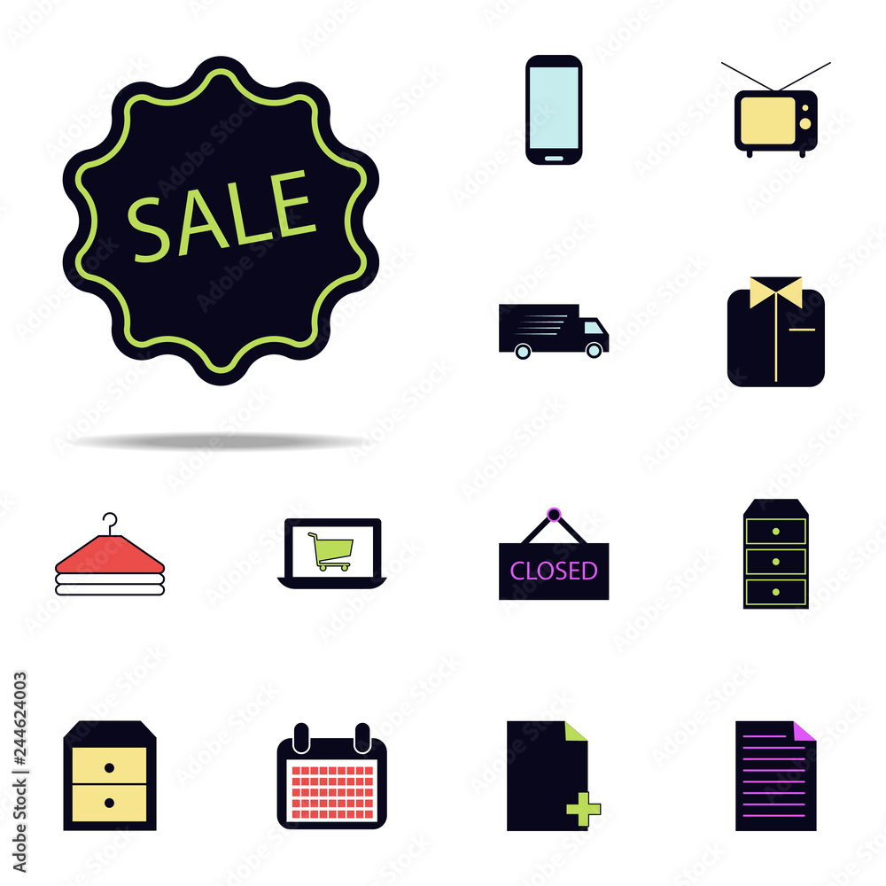 Aufkleber sales sign icon. web icons universal set for web and mobile