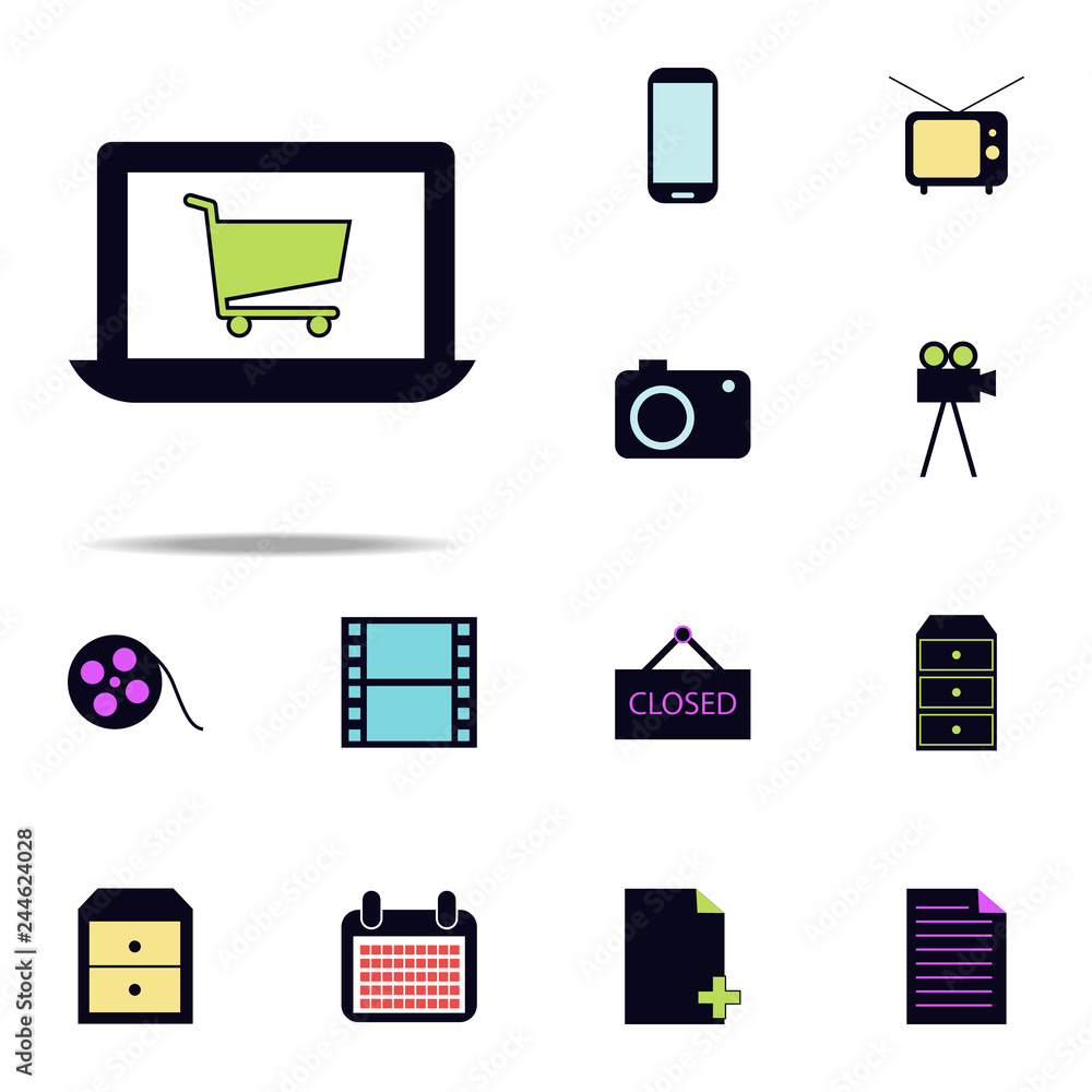 Poster online shopping icon. web icons universal set for web and mobile