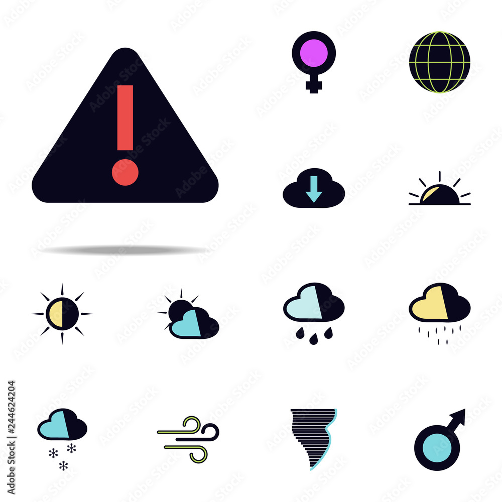 Poster exclamation mark in a triangle icon. web icons universal set for web and mobile