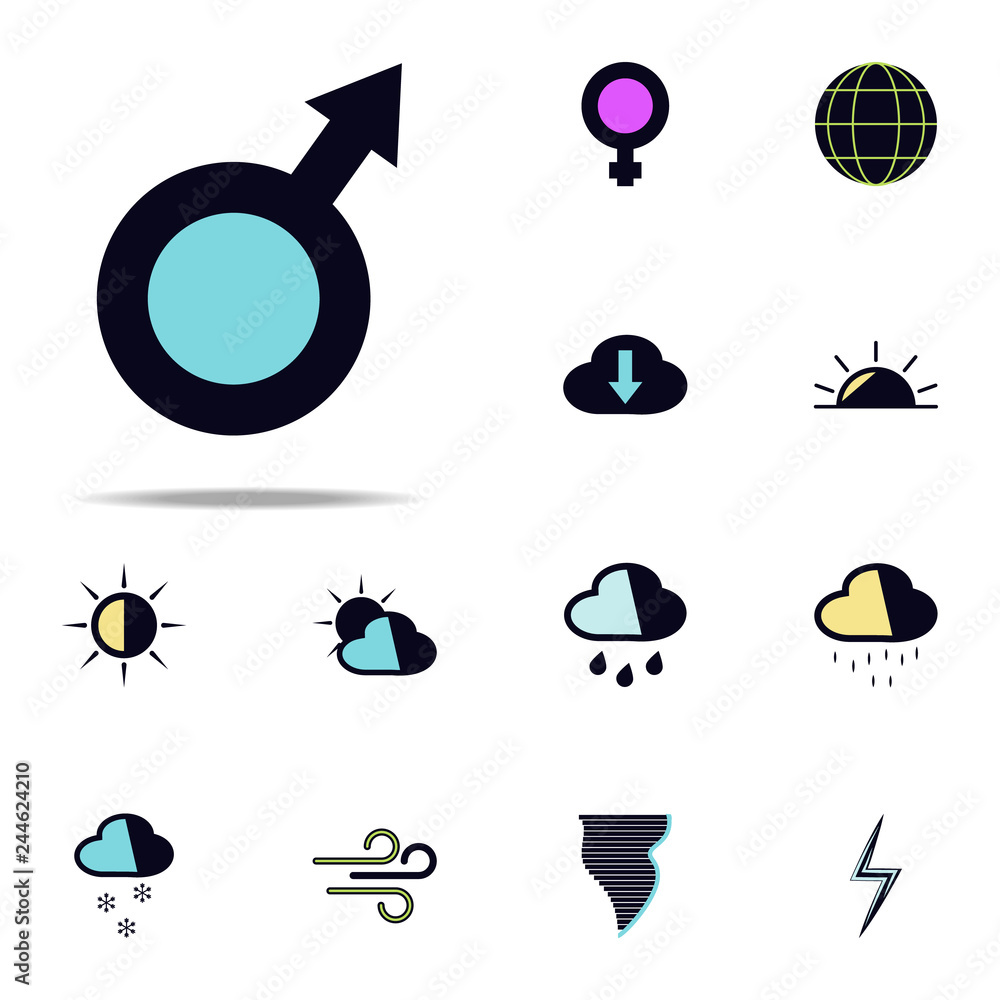 Aufkleber masculine icon. web icons universal set for web and mobile
