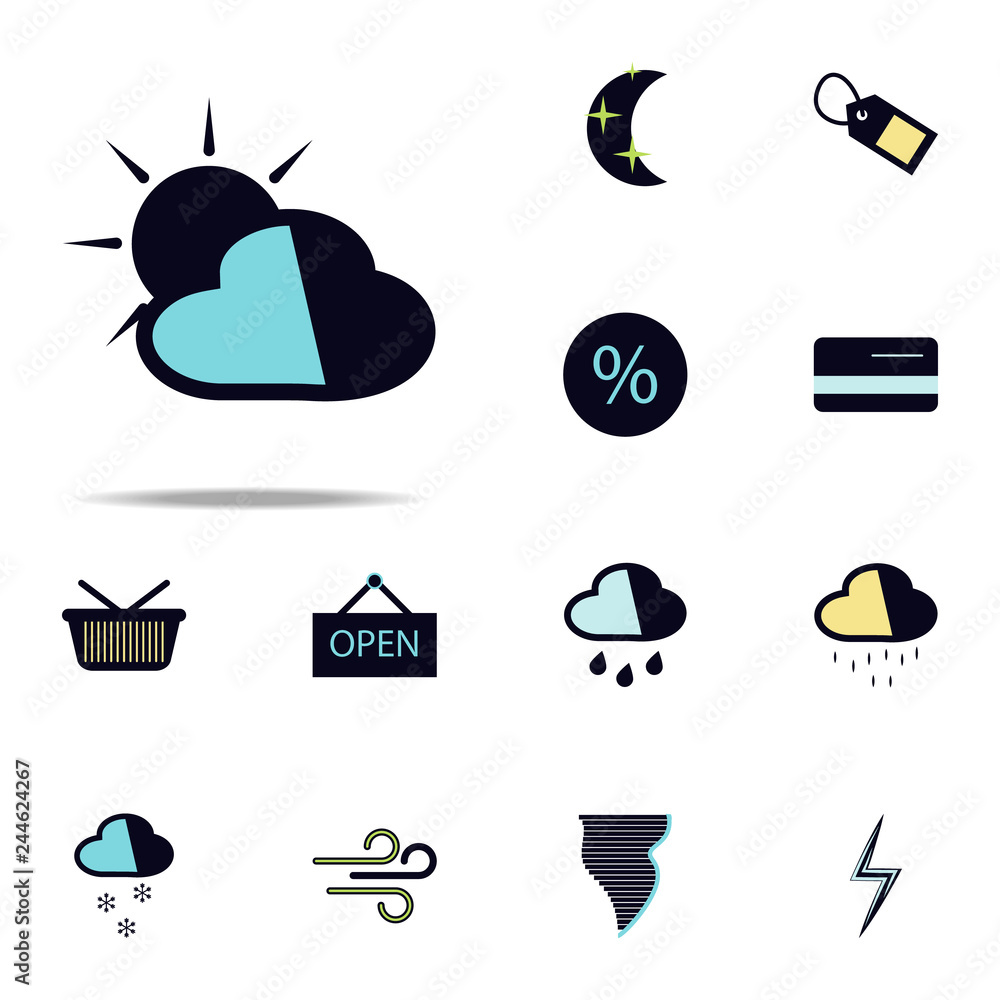 Poster cloud cover icon. web icons universal set for web and mobile