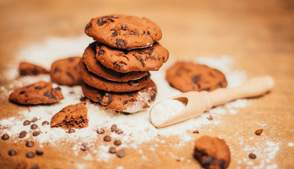 cookies with chocolate and nuts