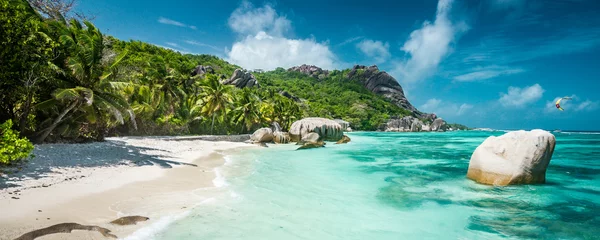 Cercles muraux Anse Source D'Agent, île de La Digue, Seychelles La plus belle plage des Seychelles - Anse Source D& 39 Argent
