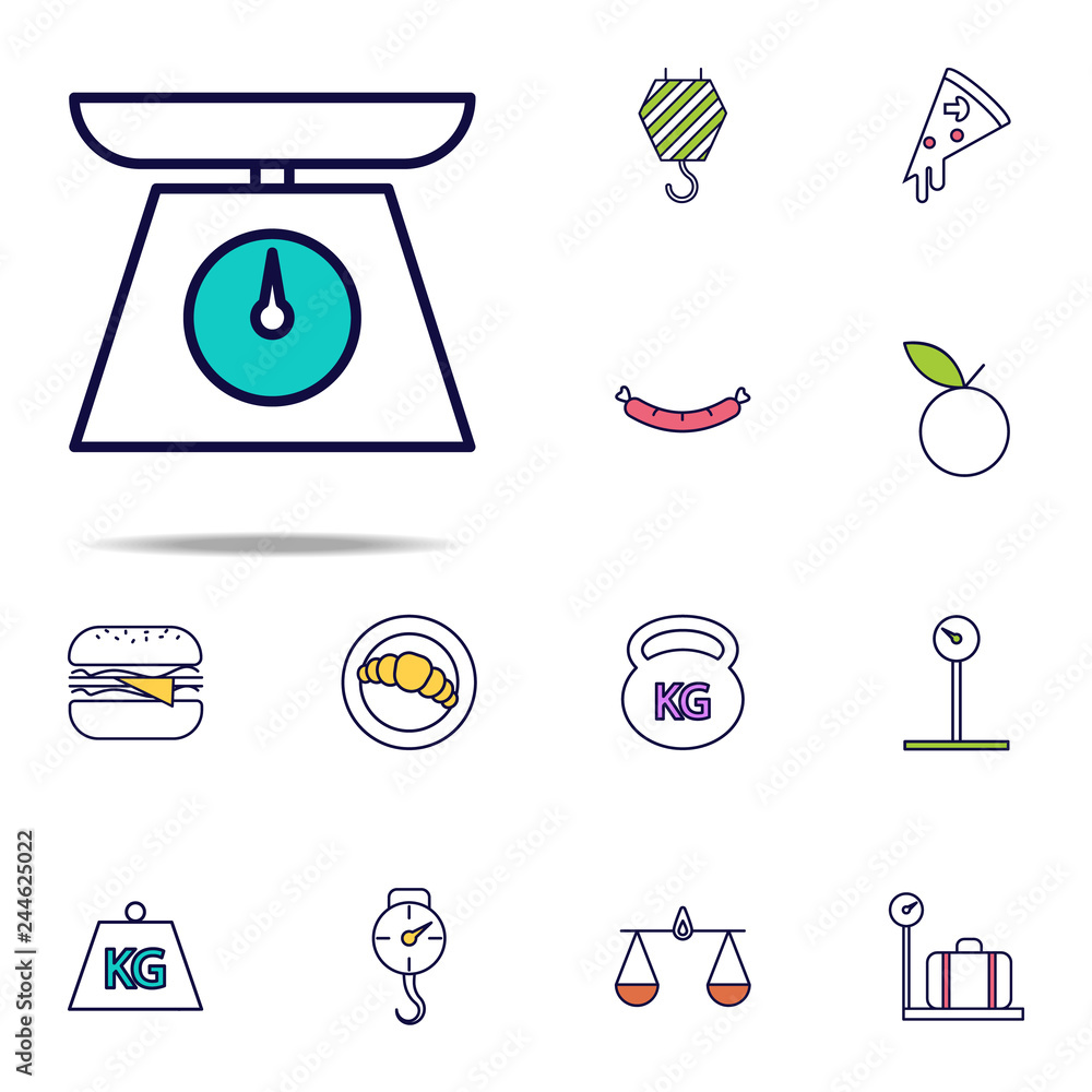 Poster kitchen scale icon. web icons universal set for web and mobile