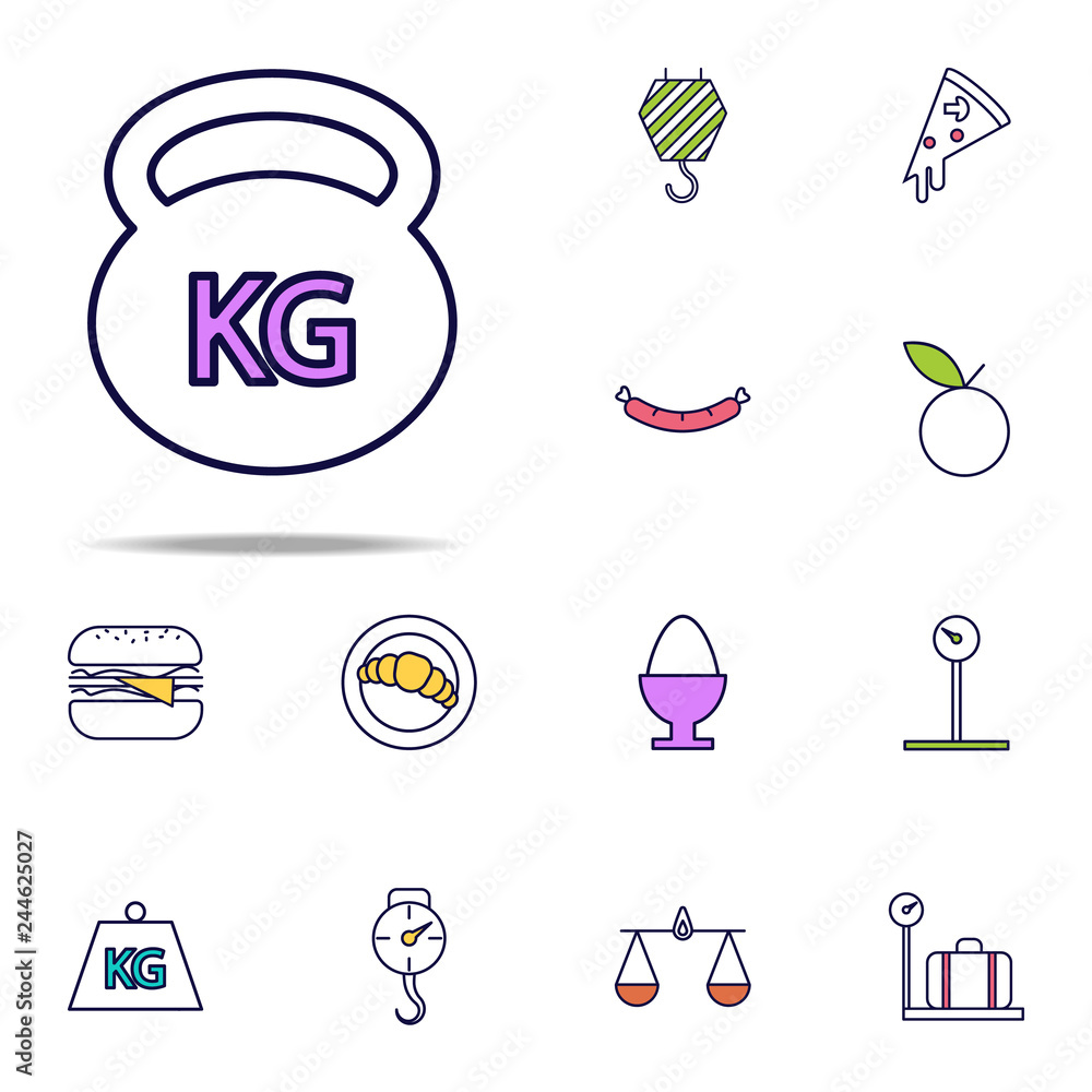 Aufkleber weight icon. web icons universal set for web and mobile