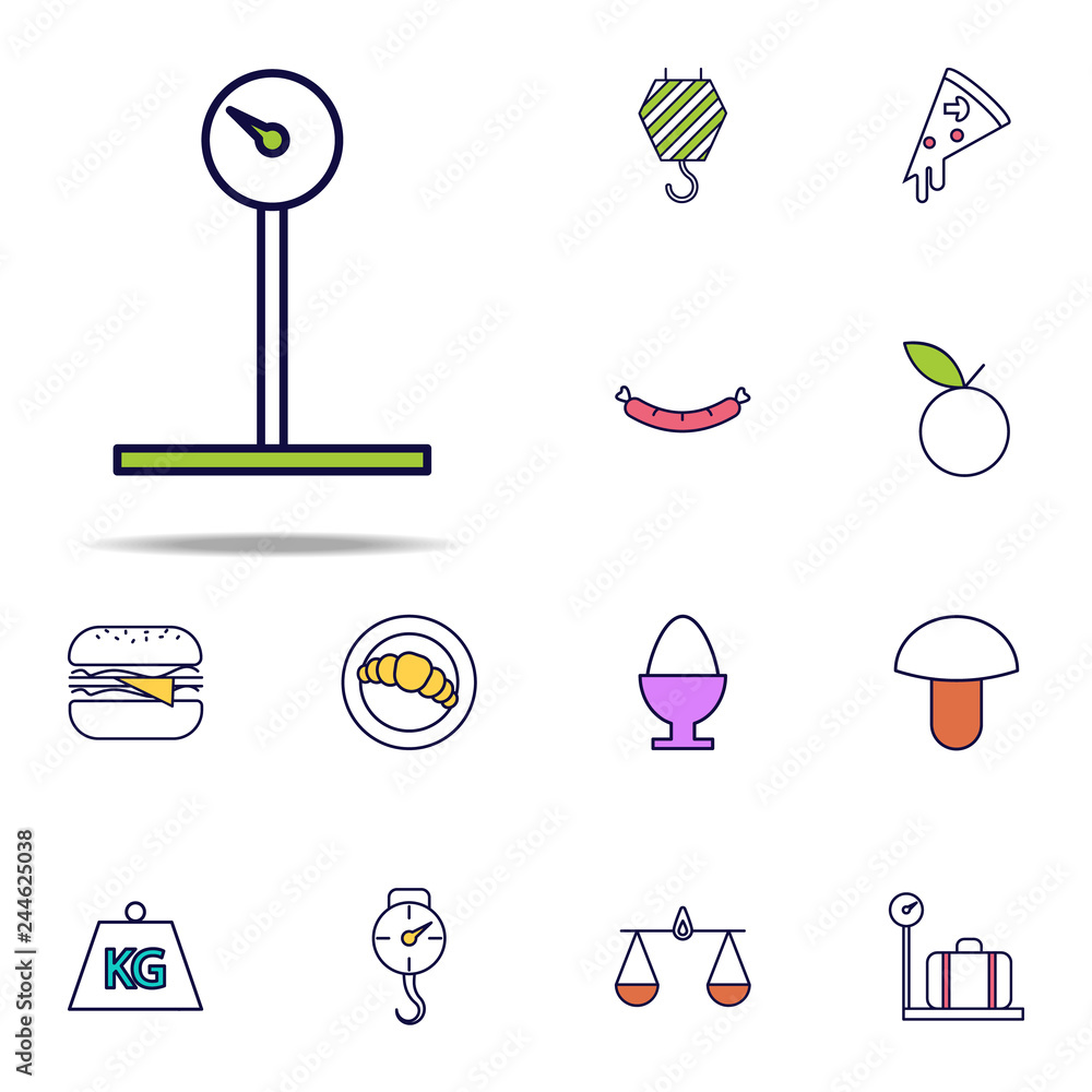 Poster cargo scales icon. web icons universal set for web and mobile