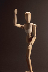 Wooden Artists Mannequin - Hello / Hi Gesture © Peter James
