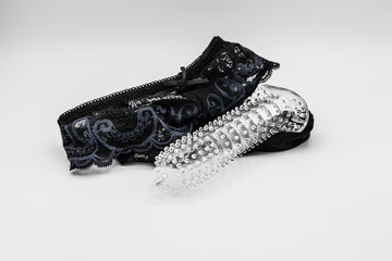vibrator on lace lingerie