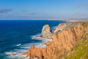 Pedra da Ursa vista do Cabo da Roca em Sintra Portugal