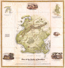 1867, Stiles Map of Brooklyn, New York City, New York
